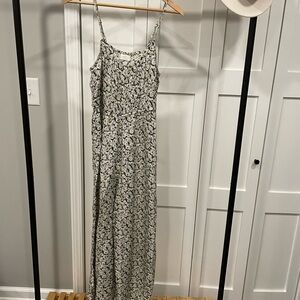 Abound Floral Print Dress with Black and Green Accents